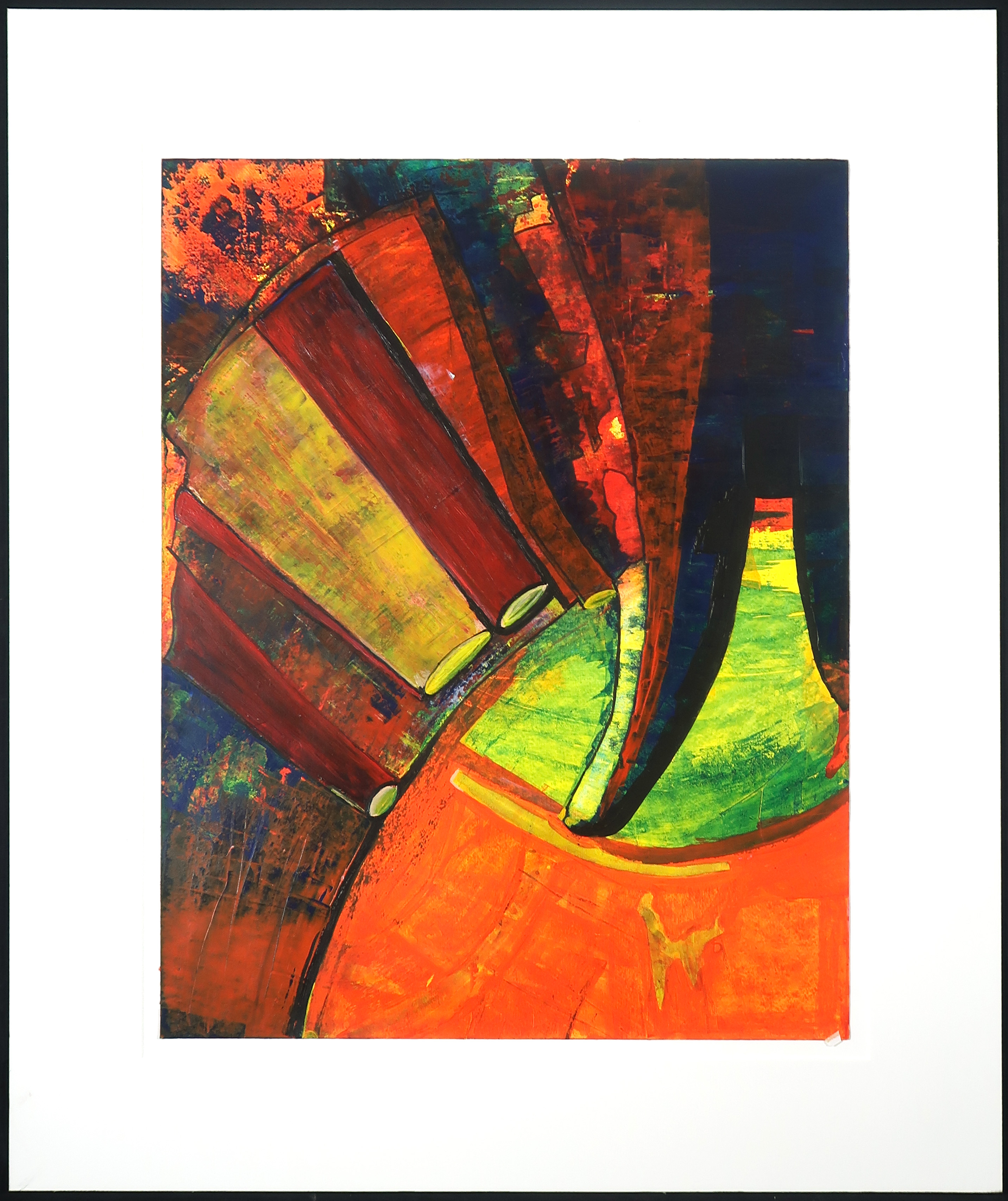 Niet of onleesbaar gesigneerd - Acryl op papier, Zonder titel kopen? Bied vanaf 1!