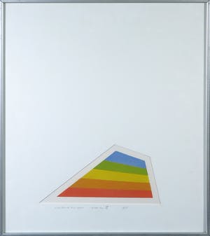 Geerhard Kuipers - Houtsnede, Blue top III - Ingelijst kopen? Bied vanaf 35!