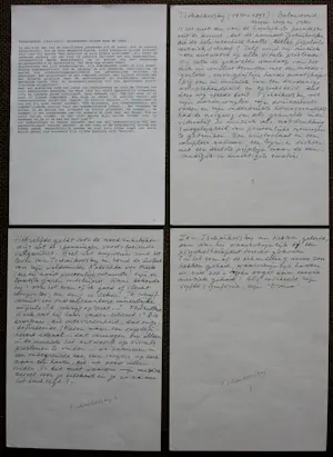 Corneille - tekening + gem. techniek + foto + handgeschreven teksten: Gustav Mahler - 1993 kopen? Bied vanaf 1495!