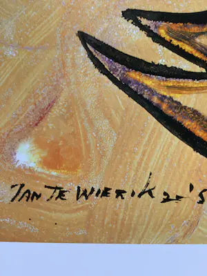 Jan te Wierik - Oranje Vogel , gesigneerd in druk kopen? Bied vanaf 1!