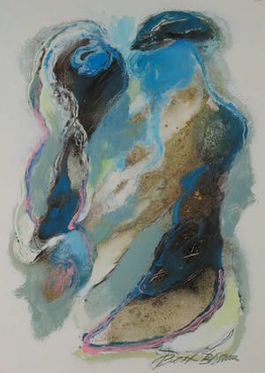 Bert Braam - Gemengde techniek op papier, Zonder titel - Ingelijst kopen? Bied vanaf 1!