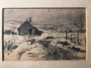 Gerardus Johannes Roermeester - Duinlandschap met schuurtje kopen? Bied vanaf 20!