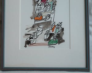 Niet of onleesbaar gesigneerd - Aquarel , “Wedding Day Blues“ – gesigneerd & ingelijst - 1993 kopen? Bied vanaf 1!