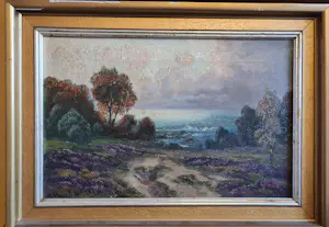 Willy Becker-Kassel - Gewitterstimmung am See / Heidelandschaft, signiert & gerahmt kaufen? Bieten Sie von 120!