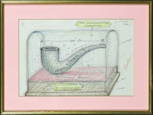 Luca Maria Patella - Pen en potloodtekening, Ceci n'est pas une pipe kopen? Bied vanaf 1!