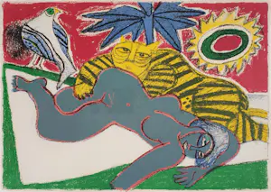 Corneille - Litho: 'Le tigre amoreux III' (1985) kopen? Bied vanaf 180!