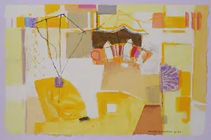 Anneke Peereboom - Anneke Peereboom: Zeefdruk op papier op doek, Luce del Giorno VI - Ingelijst kopen? Bied vanaf 35!