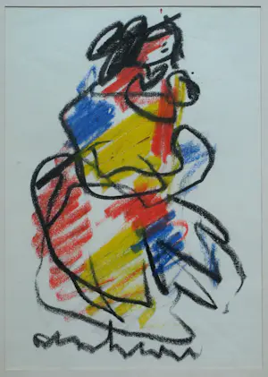 Anton Heyboer - Pastel , Moeder met Kind – Lijst, 45½ x 35½ cm kopen? Bied vanaf 100!