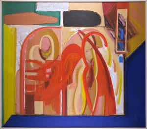 Han Sterk - Olieverf op paneel, Z.T. Abstracte compositie - Ingelijst (Zeer groot) verkocht voor € 1!