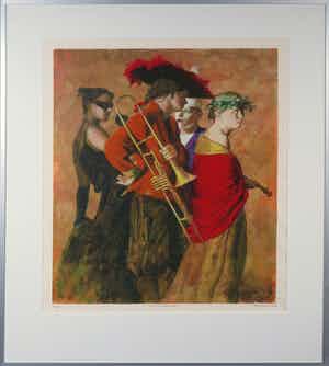 Kenne Gregoire - Giclée, Muziektheater - Ingelijst verkocht voor € 80!