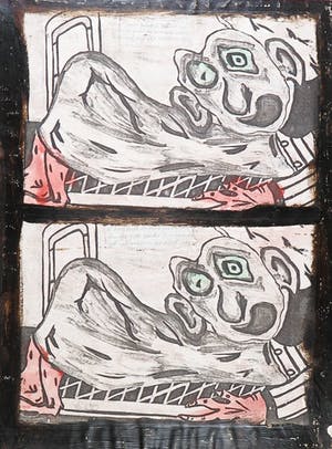 Niet of onleesbaar gesigneerd - Gemengde techniek, Zonder titel kopen? Bied vanaf 1!