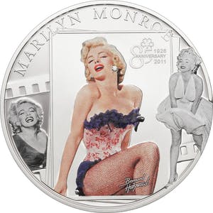 Curiosa - Cook Islands 2011 $5 MARILYN MONROE Silver Proof Coin with real Diamond!!! kopen? Bied vanaf 100!