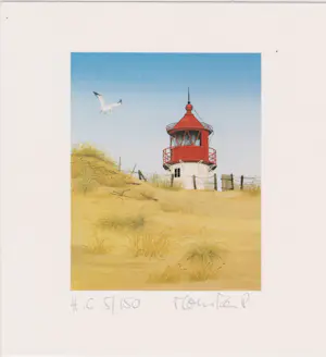Zaidong Zheng - e.a: zes handgesigneerde zeefdrukken: Leuchtturm Sylt, Gebouwen, Stadsgezichten kopen? Bied vanaf 35!