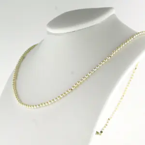 14k bicolour gouden slot aan een parel collier - kopen? Bied vanaf 150!