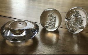 Niet of onleesbaar gesigneerd - Murano presse-papiers en Over.Oltre waxinelicht houder, gemerkt kopen? Bied vanaf 1!