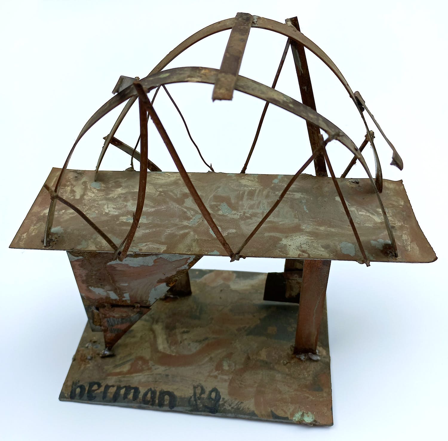 Herman den Brinker - Brug, object van gesoldeerd blik en draad kopen? Bied vanaf 1!