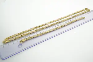 50 - Massieve SET 18 Krt  bi-color gouden (collier & armband) -  konings schakel kopen? Bied vanaf 5950!