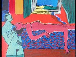 Corneille - NAAKTE VROUWEN / TERRAGRAVURE DOEK / 70x79cm / KADER / SIG kopen? Bied vanaf 595!