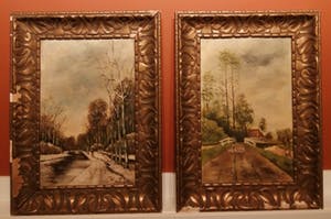 Niet of onleesbaar gesigneerd - Pendant - Zomer & Winter (1901) - Hollandse School kopen? Bied vanaf 10!