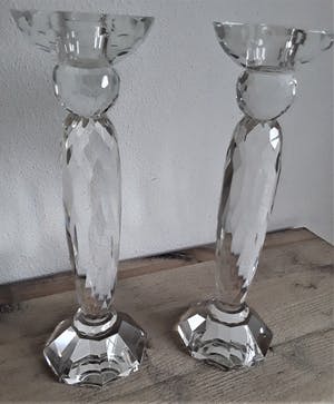 Curiosa - Rona design kristallen karaf/wijnschenker, Riva karafjes en "ruitjes" kandelaars kopen? Bied vanaf 1!