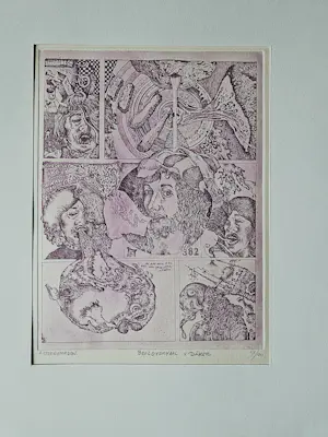 Ab Steenvoorden - Grote kleuren Ets "beeldverhaal van Albrecht Dürer" - beperkte oplage (100) kopen? Bied vanaf 28!