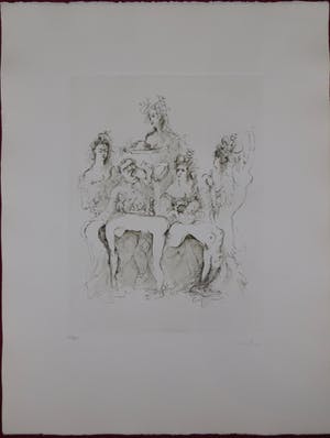 Leonor Fini - Croquis: Diner kopen? Bied vanaf 40!