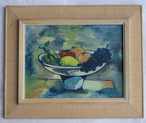 R. Kleijn - Olieverf op doek, Bloemstilleven – gesigneerd en ingelijst – ca 1960? kopen? Bied vanaf 1!