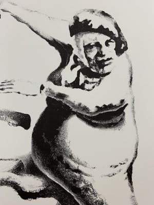 Herman Gordijn - Litho, titel, 'Lida op rolschaatsen' kopen? Bied vanaf 50!