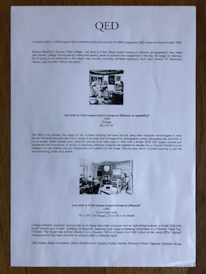 Richard Hamilton - Just what is it makes todays homes so different? kopen? Bied vanaf 600!