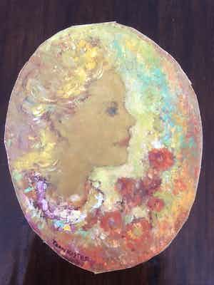 Toon Koster - SCHILDERIJ TOON KOSTER VAN ZIJN VROUW IRIS- LAATSTE KANS !!!!!!!!!!!!!!!!!!!! verkocht voor € 35!