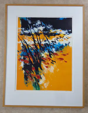 Mattie Schilders - VORMENDE HAND / KLEURZEEFDRUK / 113x88cm / KADER / SIG / 2001 kopen? Bied vanaf 45!