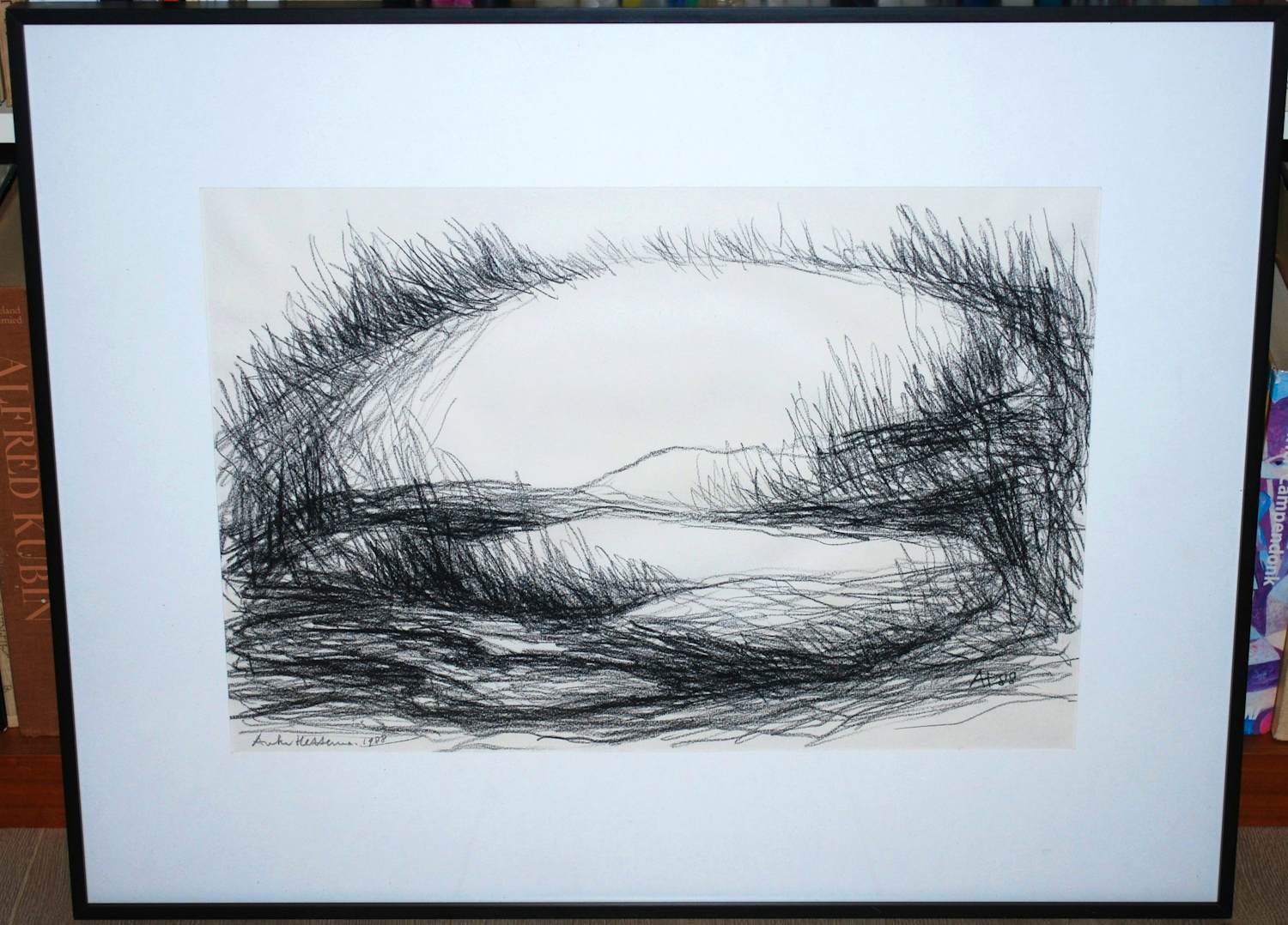 Auke Hettema - abstract landschap - tekening 1988 kopen? Bied vanaf 150!