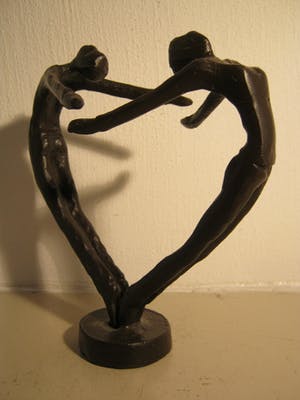 Brons (Onbekend) - elegant sculptuur - "Hart voor Elkaar" kopen? Bied vanaf 50!