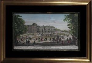 Martin Engelbrecht - Lot van twee gravures, Aanzichten op kastelen - Ingelijst kopen? Bied vanaf 1!