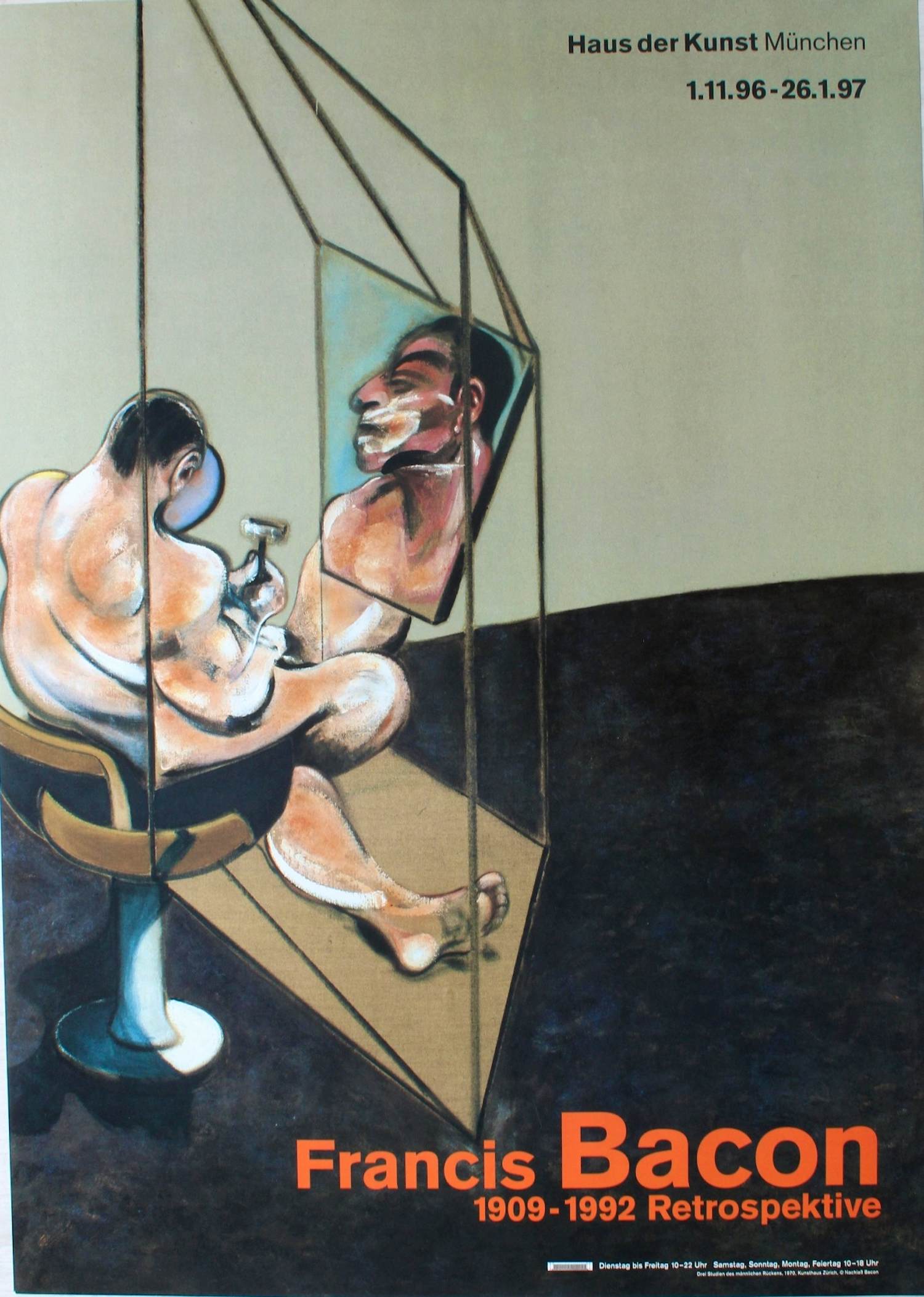 Francis Bacon - original Ausstellungsplakate - 1996 - (71 x 51 cm) verkocht voor € 39!