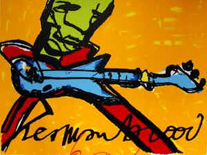 Herman Brood - grote zeefdruk: gitarist verkocht voor € 399!