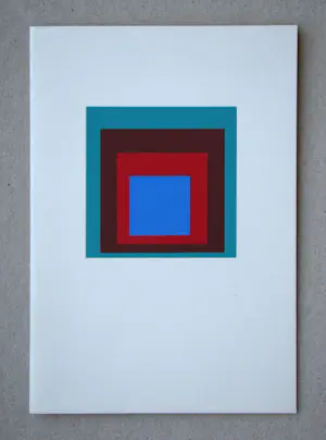 Josef Albers - Homage to the Square - Protected Blue - Miniatuur zeefdruk in 4 kleuren - 1968 kopen? Bied vanaf 50!