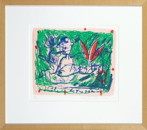 Dominique Chan - Zeefdruk, L'île du Tresor - Ingelijst kopen? Bied vanaf 1!