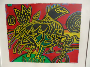 Corneille - Zeefdruk, Titel, Oiseau Ne Du Paysage Uit 1992. Ingelijst kopen? Bied vanaf 275!