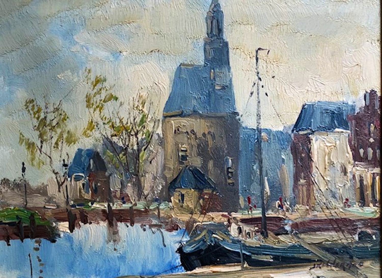 Jan Kelderman - Hoorn Hoofdtoren - Olieverf verkocht voor € 50!