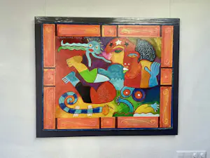 Clemens Briels - Handbewerkte zeefdruk Nr. 4 - Un jardiro secreto - op paneel kopen? Bied vanaf 300!