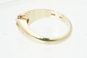 Fraaie  geel-gouden (14 krt) & diamanten (ca. 0.40ct) H/VS unisex solitair-ring kopen? Bied vanaf 470!