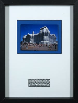 Christo - Handgesigneerde artcard Wrapped Reichstag + Taschen boek kopen? Bied vanaf 1!