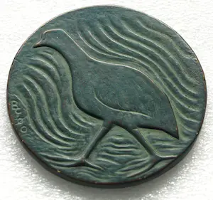 Barbara de Clercq - Grote bronzen penning , Koeten – 2000 – Ø 9½ cm. kopen? Bied vanaf 50!