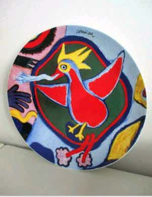 Niet of onleesbaar gesigneerd - G.B. Corneille Herdenkingsbord plus 5 schaaltjes verkocht voor € 10!