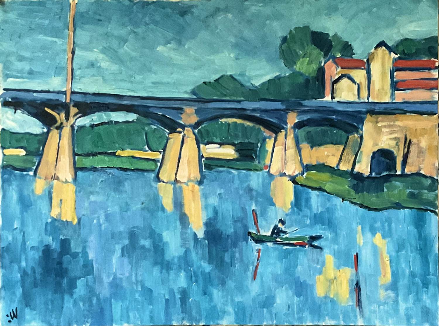 Jan Willem Versteeg - Le Pont de Chatou verkocht voor € 115!