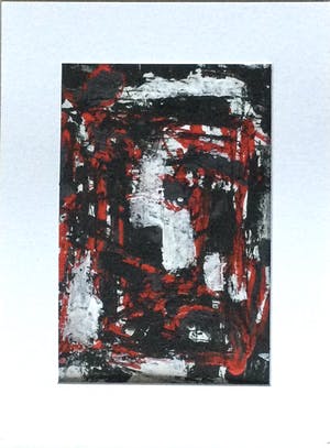 Niet of onleesbaar gesigneerd - Compositie in wit-rood-zwart kopen? Bied vanaf 1!