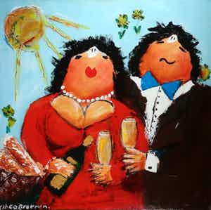 Theo Broeren - Acryl op doek, Sunny Morning (Groot) verkocht voor € 140!