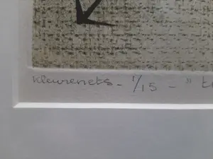 Helen van der Deen - Ets/Aquatint, Titel, " trampoline ". kopen? Bied vanaf 35!