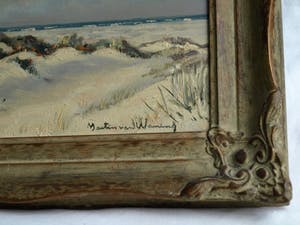 Martin van Waning - Olieverf op paneel , “Schiermonnikoog” – in originele lijst – ca 1950 kopen? Bied vanaf 250!